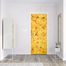 Vinilos flores amarillas para puertas